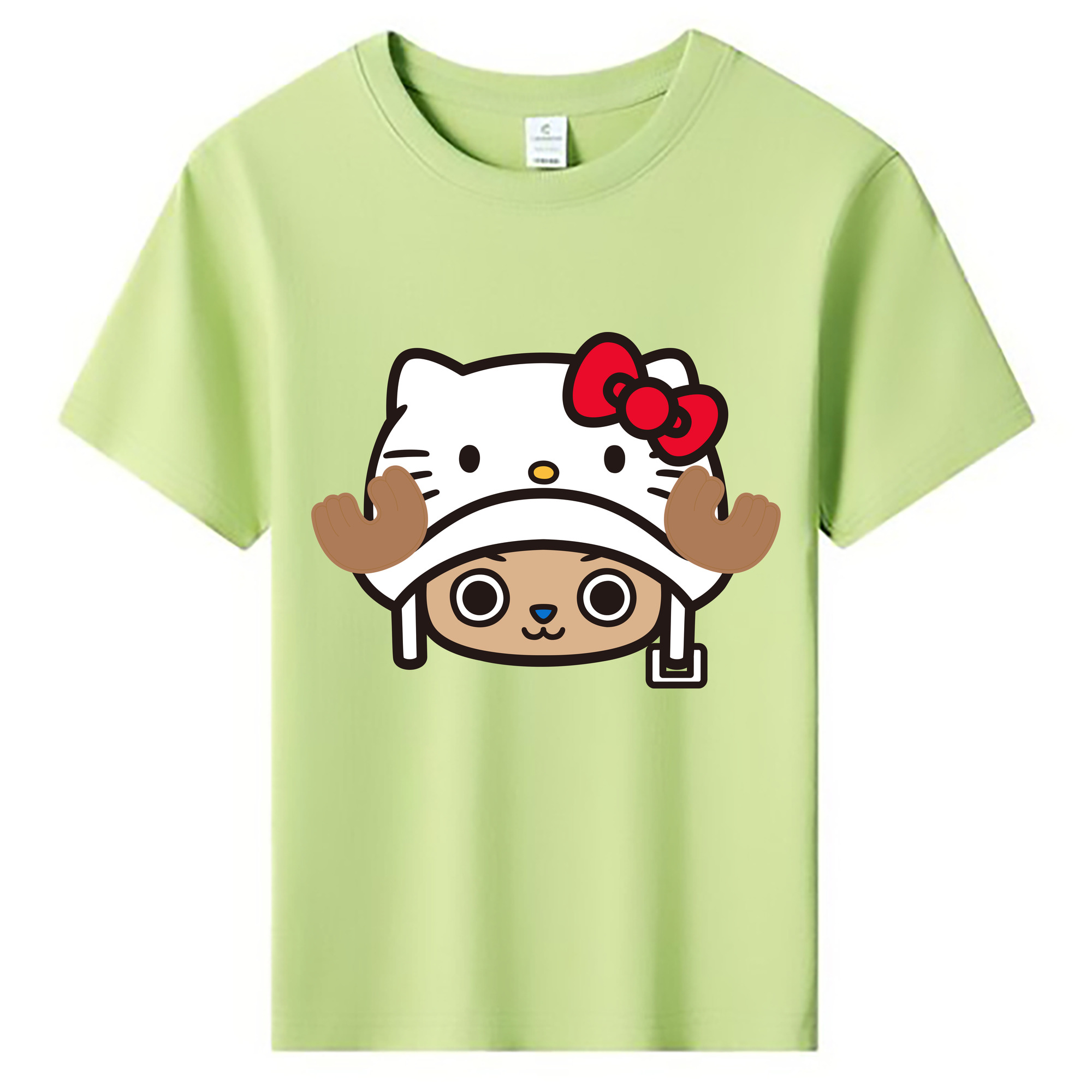 （画像用） Hello Kitty ハローキティ 綿100％キッズTシャツ（フロントプリント）